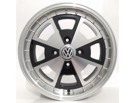 JOGO DE RODA POSRCHE 914 VW FUSCA COM REBITES E BORDA DIAMANTADA / B.A.R.