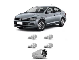 Jogo Parafusos Antifurto Proteção Roda Volkswagem Virtus / Polo
