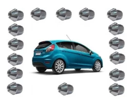 Jogo De Porca Ford GLX, New Fiesta, Novo Ka, Ecoesport, XR3, Fusion C/ 16 pçs S/capinhas