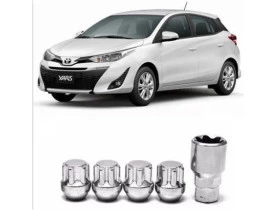 JOGO PORCAS ANTIFURTO PARA PROTEÇÃO RODA TOYOTA YARIS / ETIOS